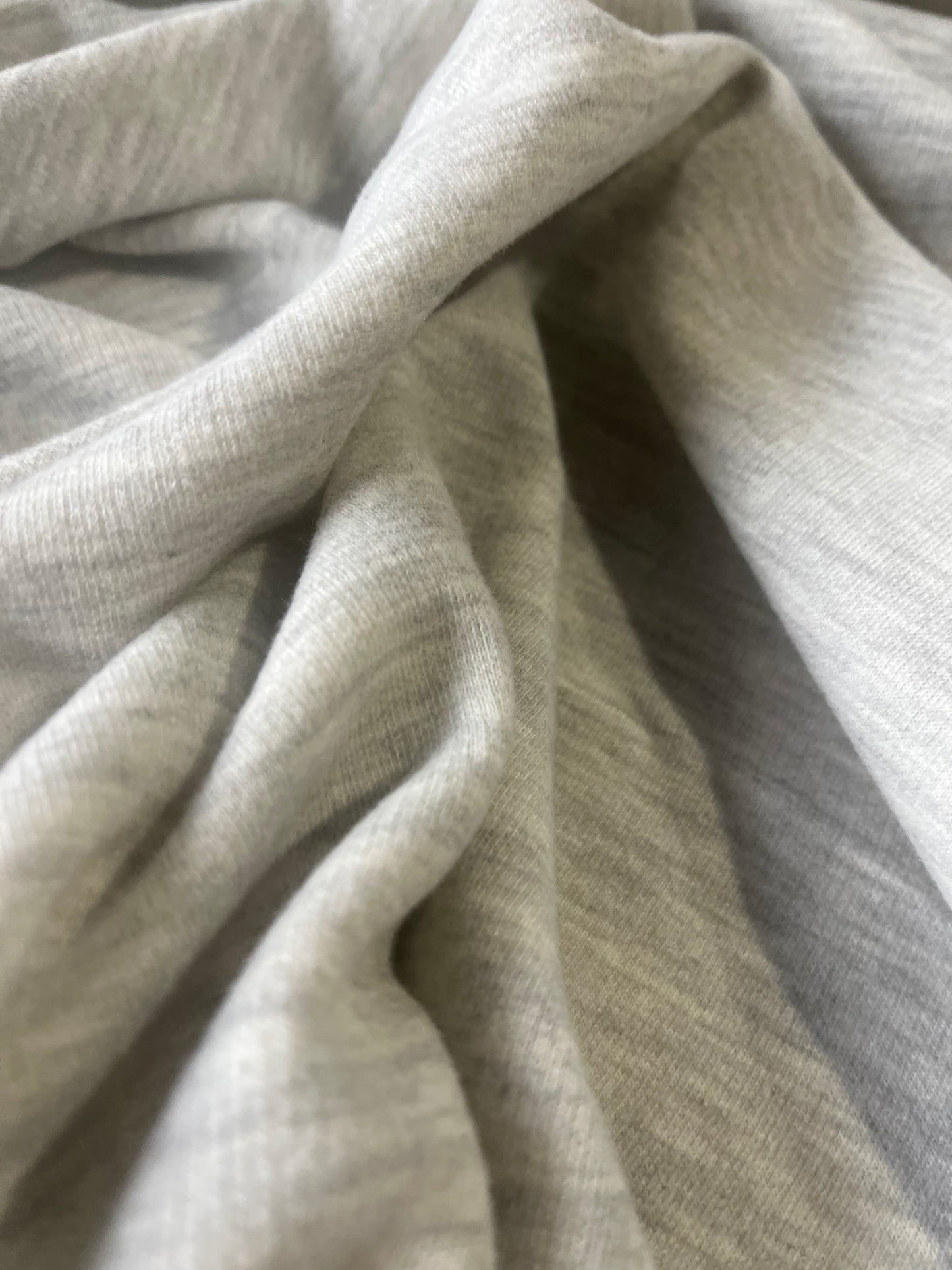 ROSALIA 059 wool jersey double face grey mélange