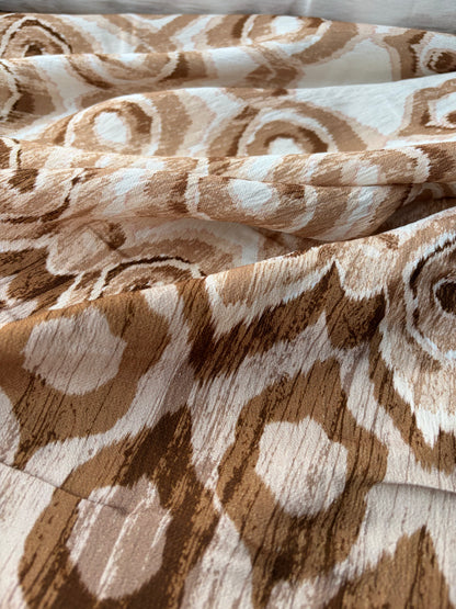 SMITHERS 003 brown double border viscose animalier print