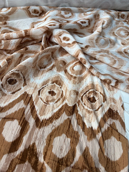 SMITHERS 003 brown double border viscose animalier print