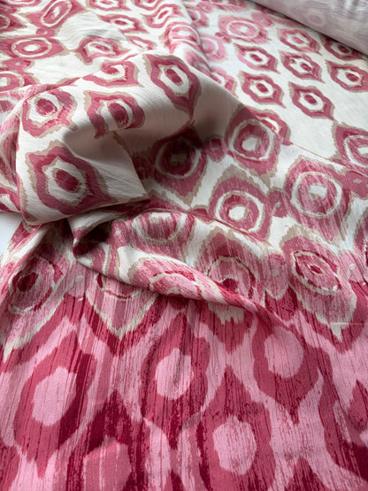 PC SMITHERS 004 pink double border viscose animalier print