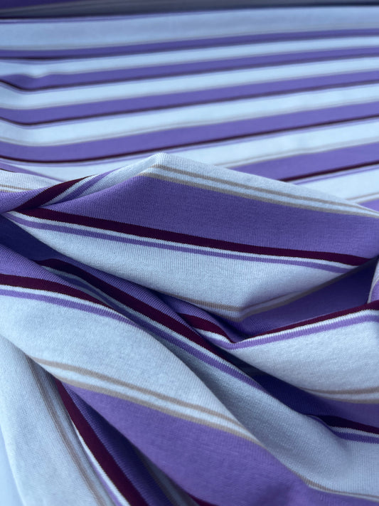 POLLY JANE 010 viscose jersey stripes