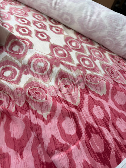 PC SMITHERS 004 pink double border viscose animalier print