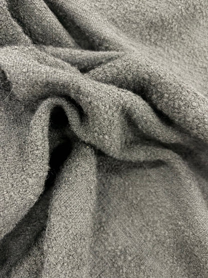 ZINO 001 blck heavy wool blended coat fabric