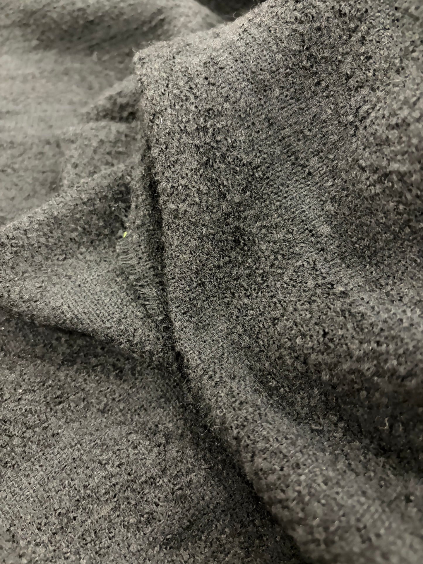 ZINO 001 blck heavy wool blended coat fabric