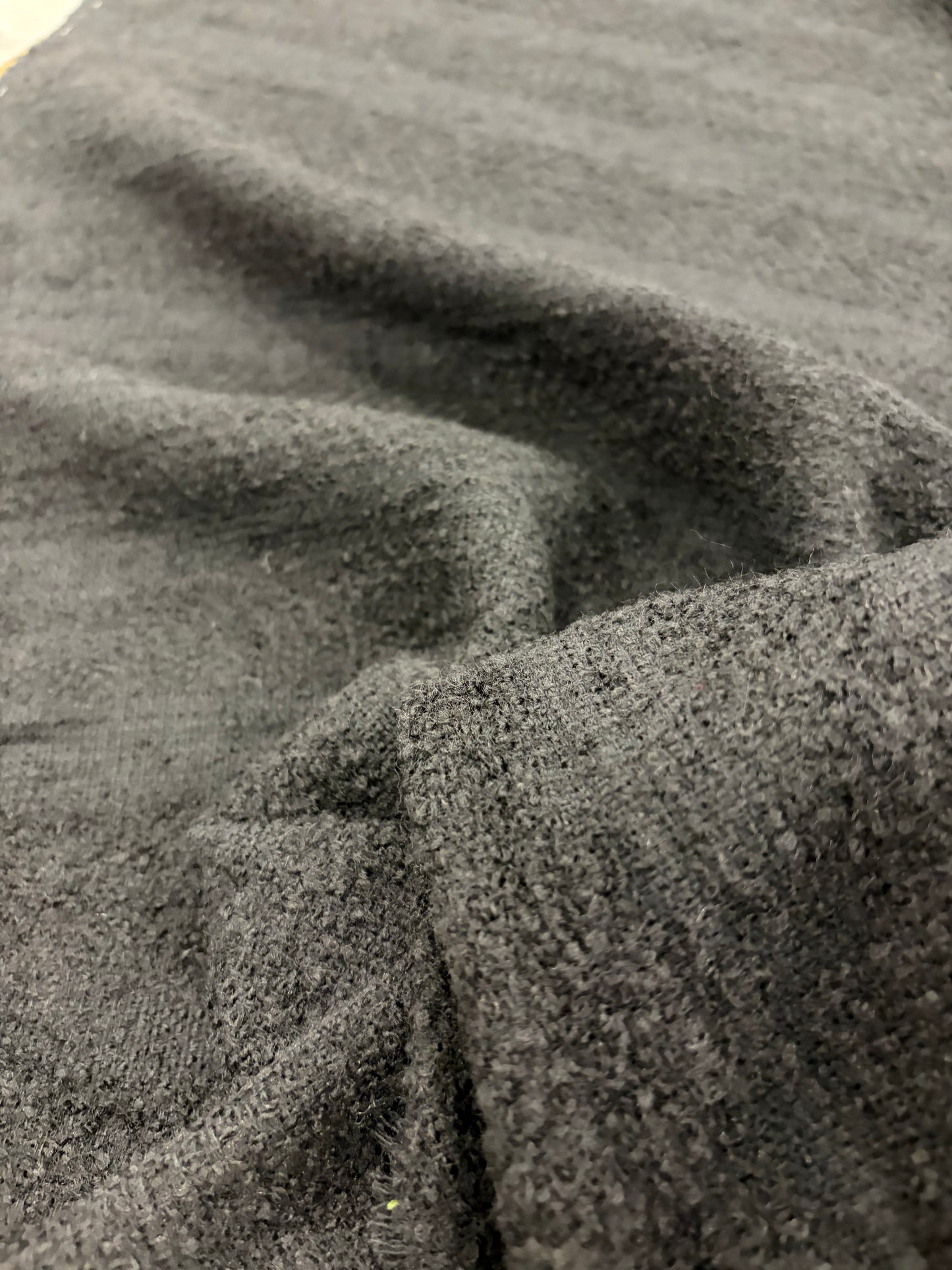 ZINO 001 blck heavy wool blended coat fabric
