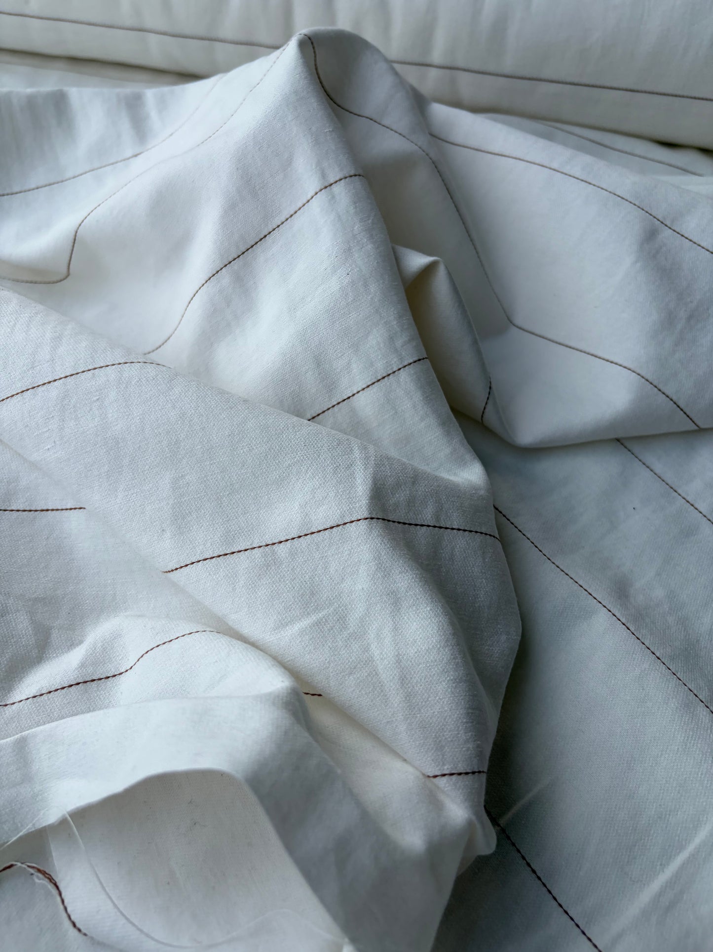 SMITHERS 006 brown pinstripe midweight cotton