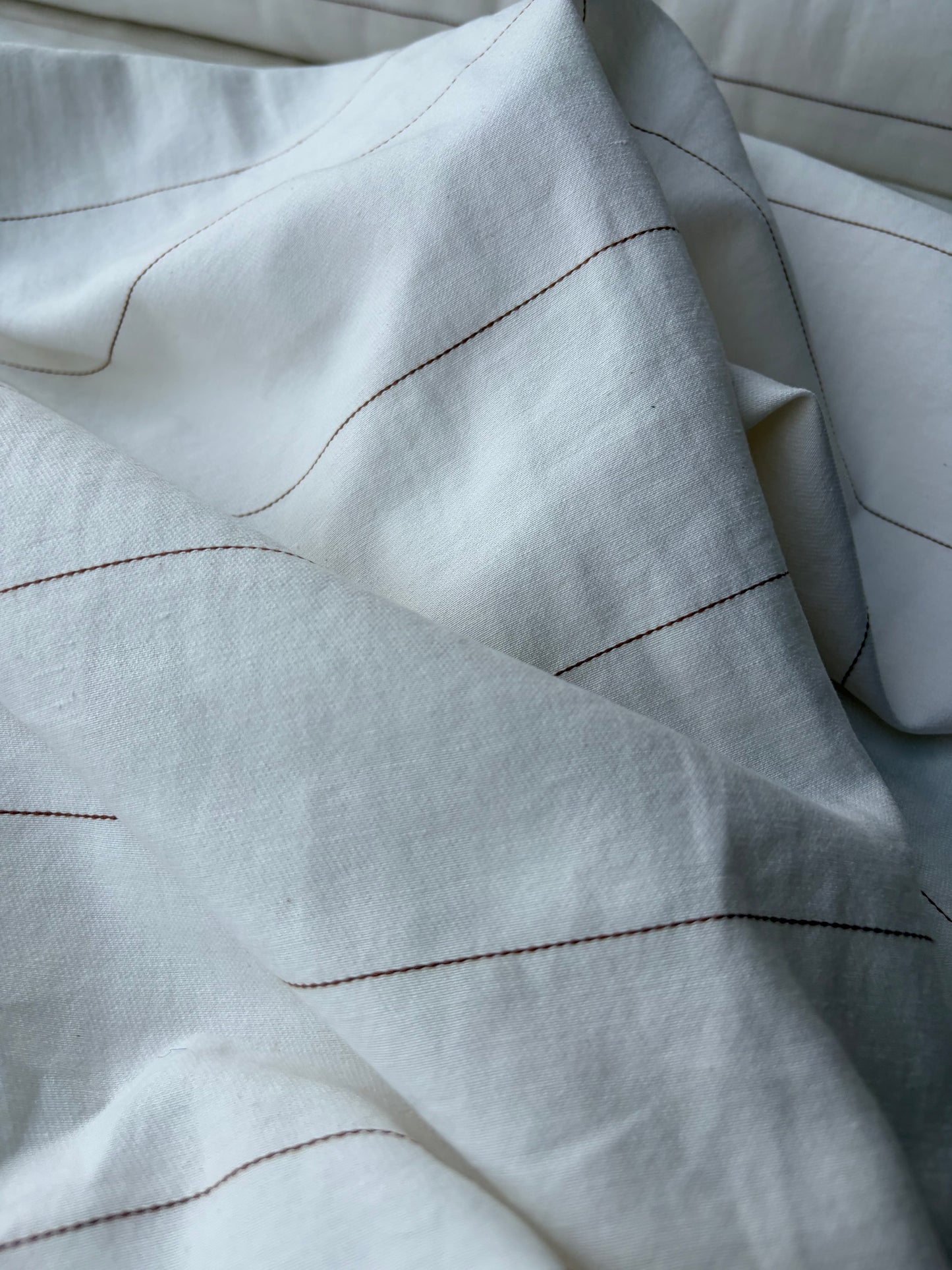 SMITHERS 006 brown pinstripe midweight cotton