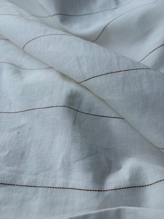 SMITHERS 006 brown pinstripe midweight cotton
