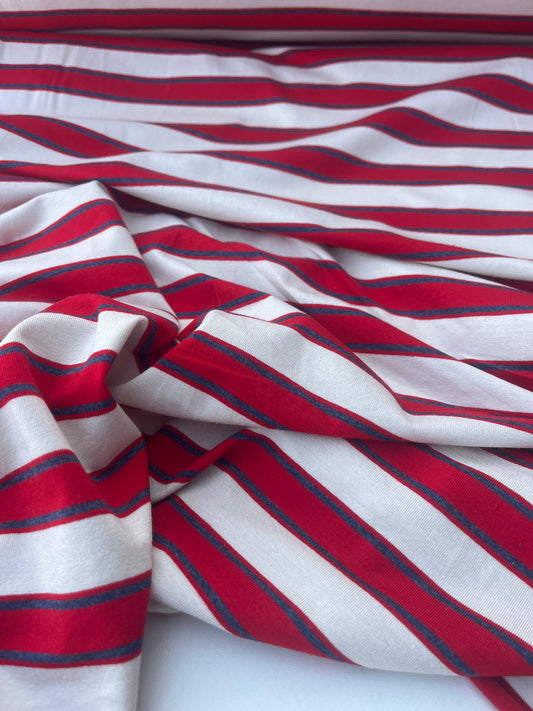 POLLY JANE 012 viscose jersey stripes