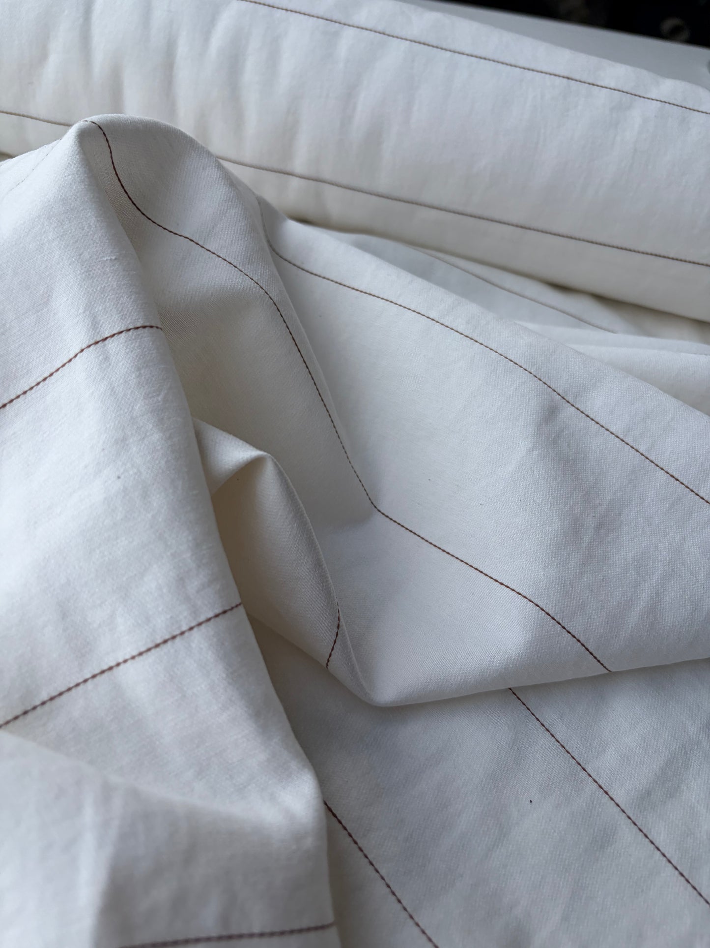 SMITHERS 006 brown pinstripe midweight cotton