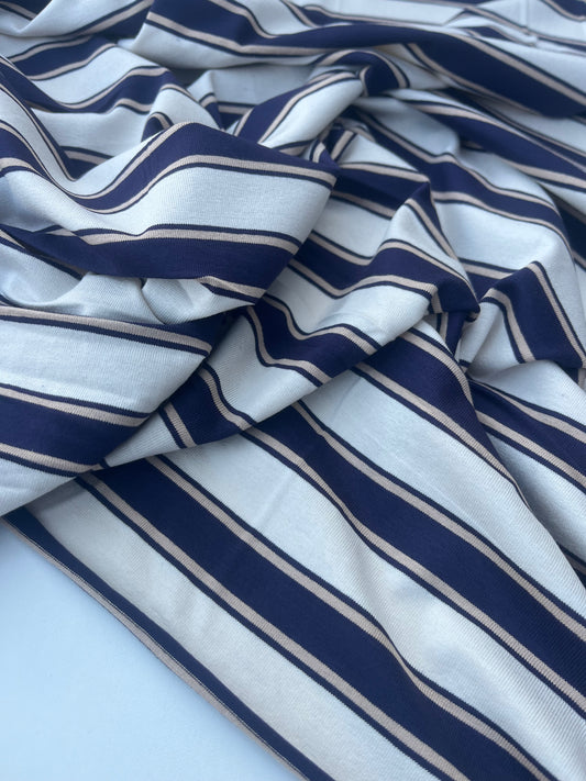 POLLY JANE 013 viscose jersey stripes