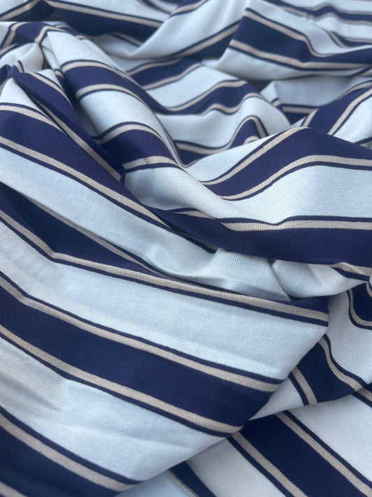 POLLY JANE 013 viscose jersey stripes
