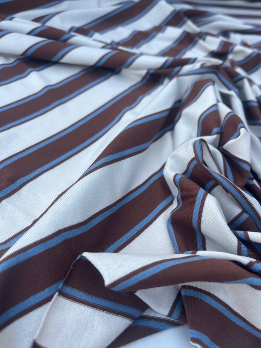 POLLY JANE 014 viscose jersey stripes