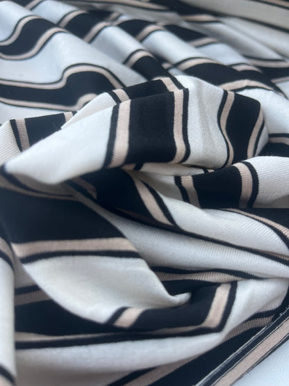 POLLY JANE 015 viscose jersey stripes