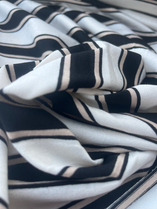 POLLY JANE 015 viscose jersey stripes