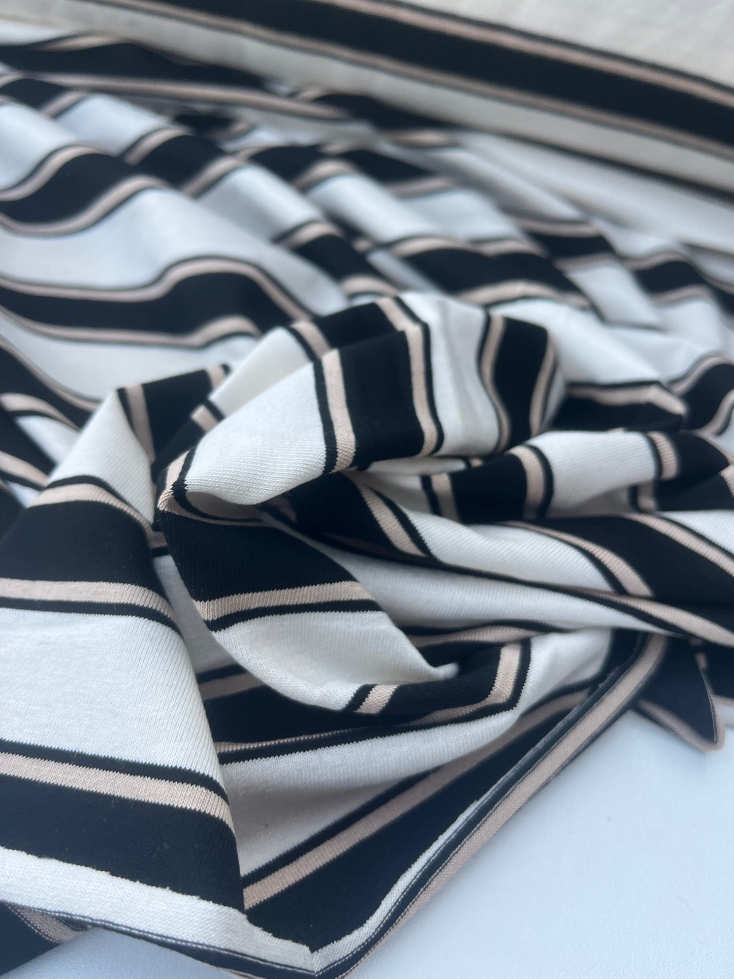 POLLY JANE 015 viscose jersey stripes