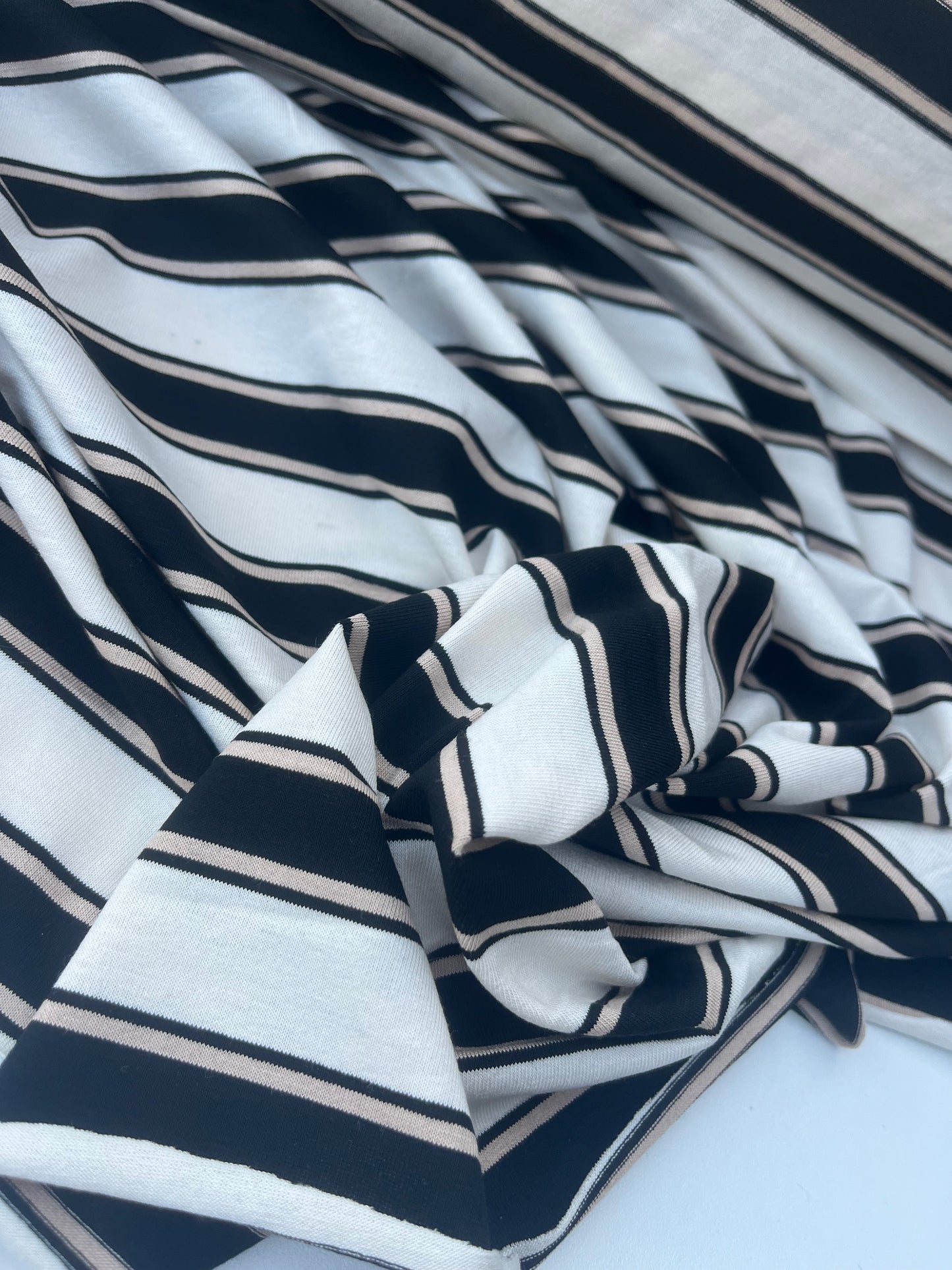 POLLY JANE 015 viscose jersey stripes