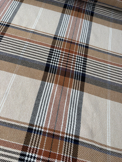 PC SMITHERS 010 camel/navy/ecru checkered heavy cotton