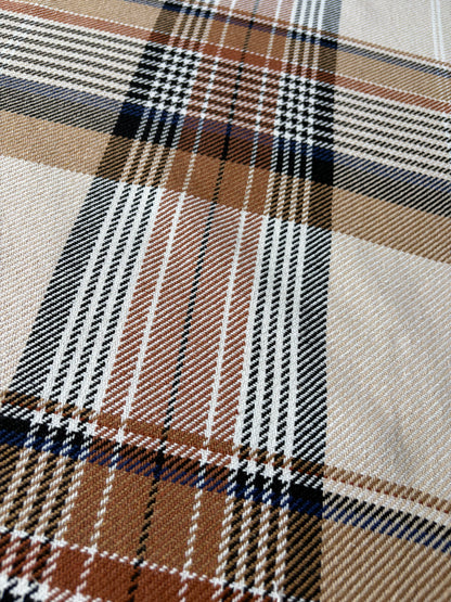 PC SMITHERS 010 camel/navy/ecru checkered heavy cotton