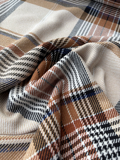 PC SMITHERS 010 camel/navy/ecru checkered heavy cotton