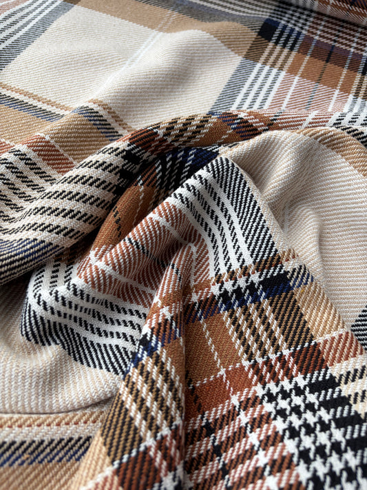 SMITHERS 010 camel/navy/ecru checkered heavy cotton