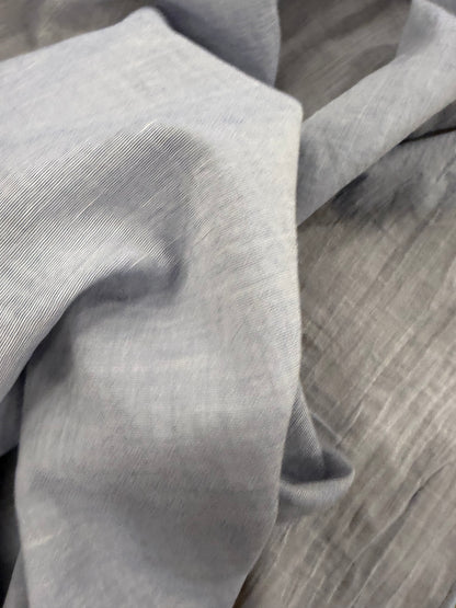 ZINO 007  colourwoven cotton fil a fil shirting fabric light blue
