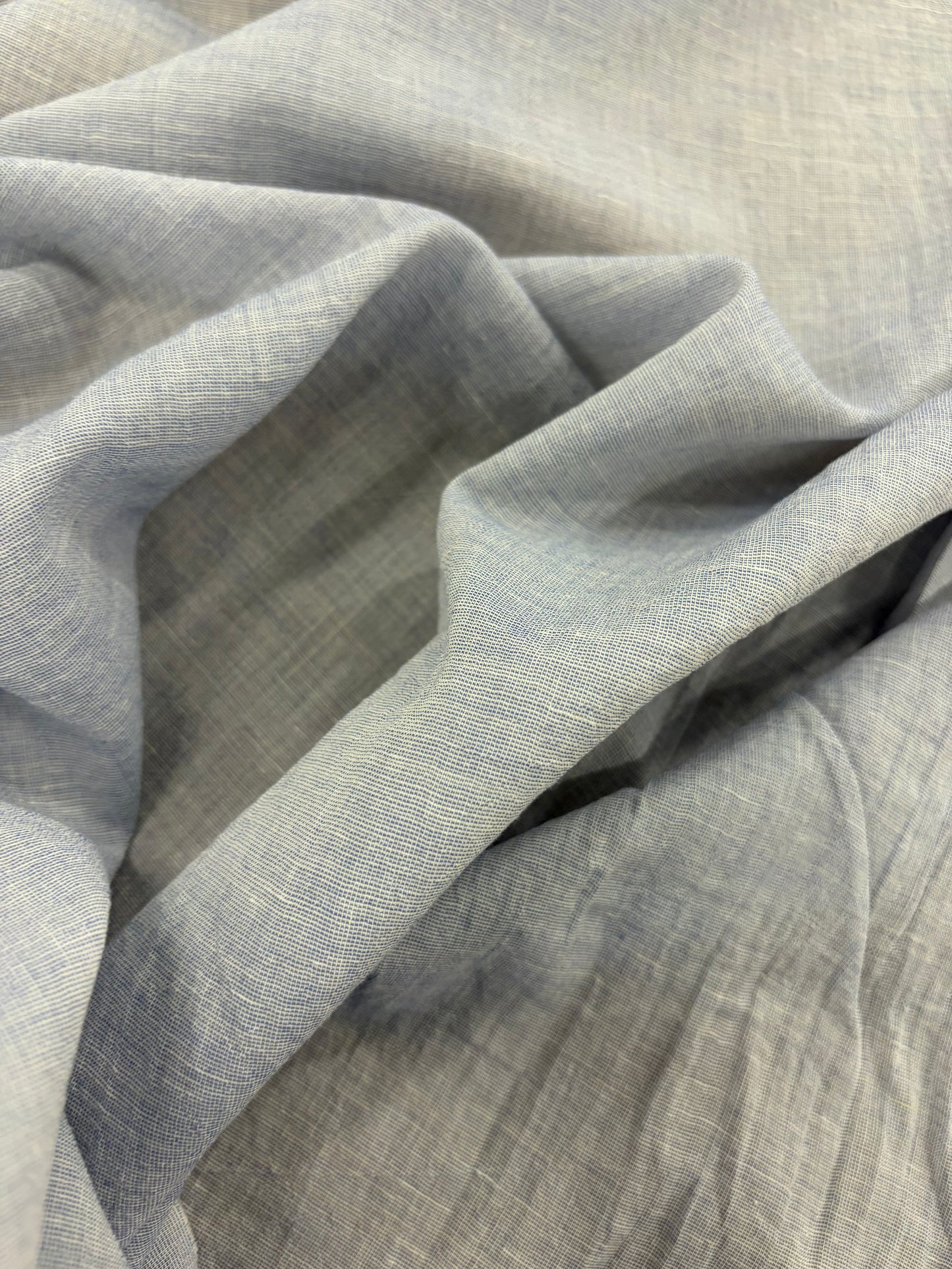 ZINO 007  colourwoven cotton fil a fil shirting fabric light blue