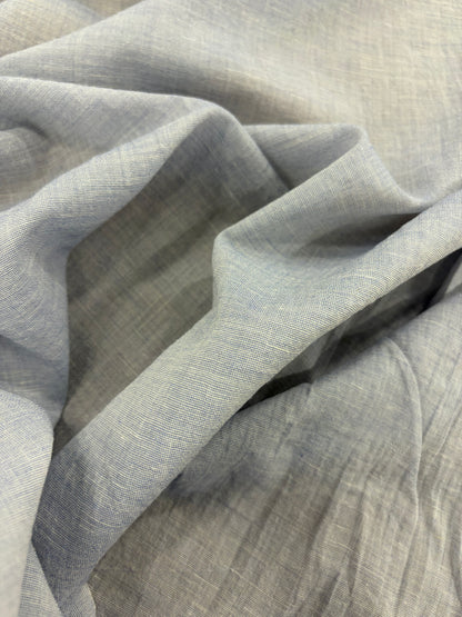 ZINO 007  colourwoven cotton fil a fil shirting fabric light blue