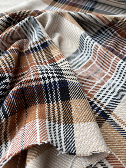 PC SMITHERS 010 camel/navy/ecru checkered heavy cotton