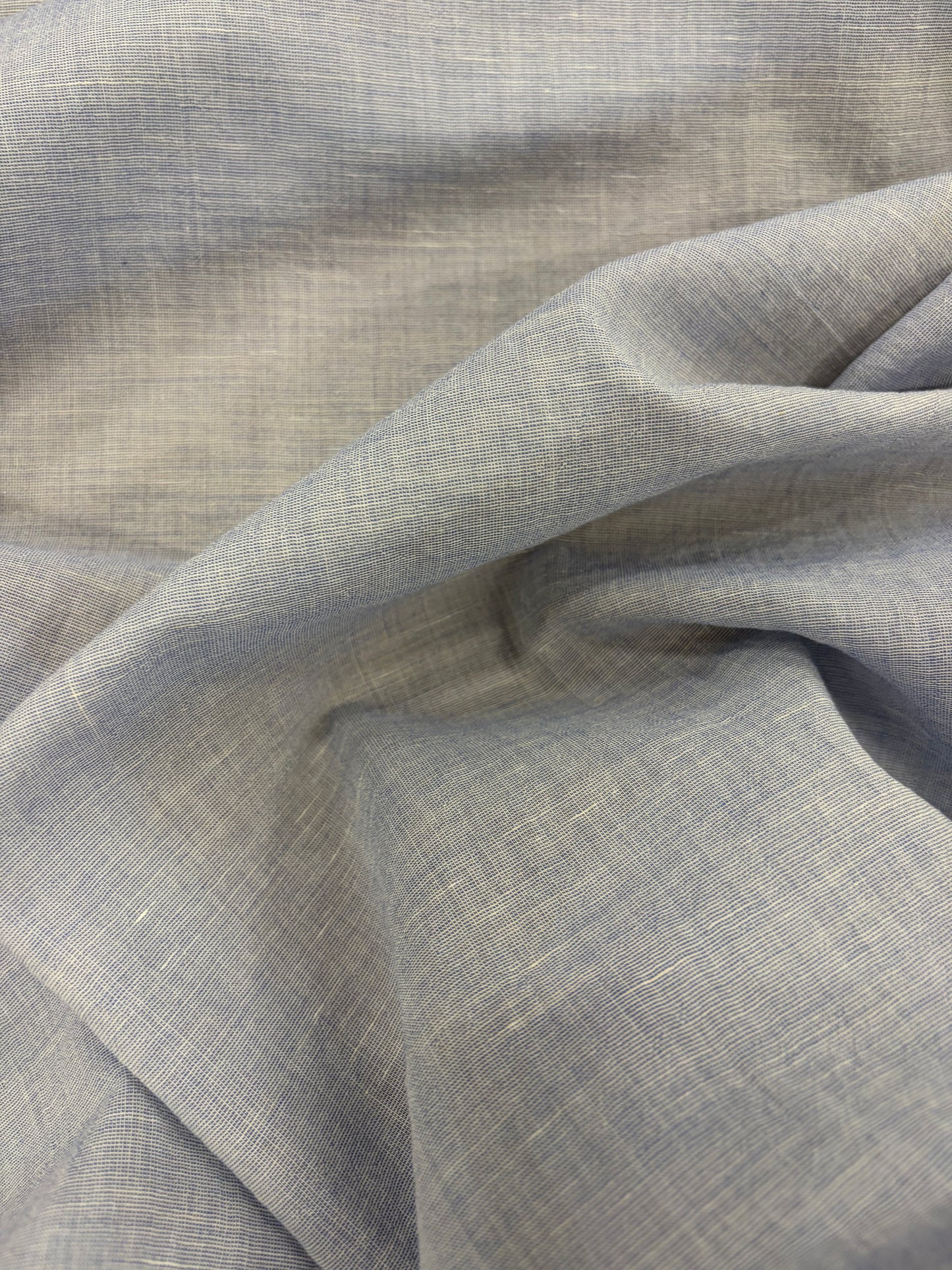 ZINO 007  colourwoven cotton fil a fil shirting fabric light blue