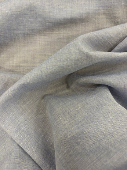 ZINO 007  colourwoven cotton fil a fil shirting fabric light blue