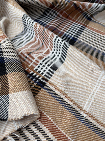 PC SMITHERS 010 camel/navy/ecru checkered heavy cotton