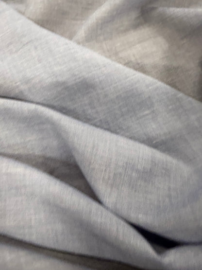 ZINO 007  colourwoven cotton fil a fil shirting fabric light blue