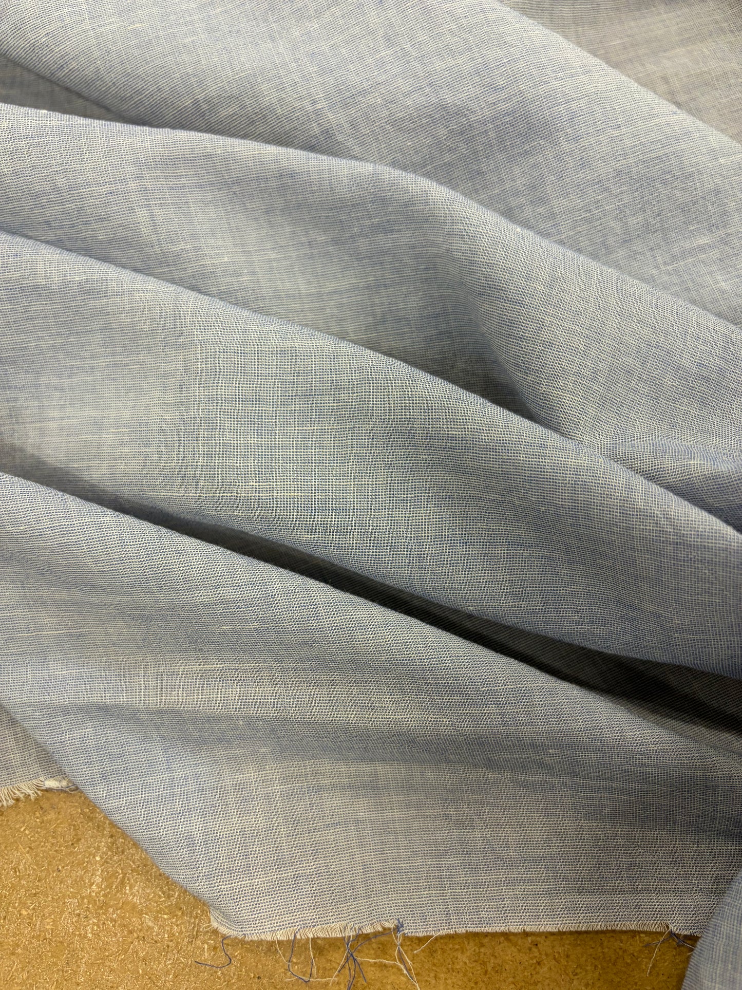 ZINO 007  colourwoven cotton fil a fil shirting fabric light blue