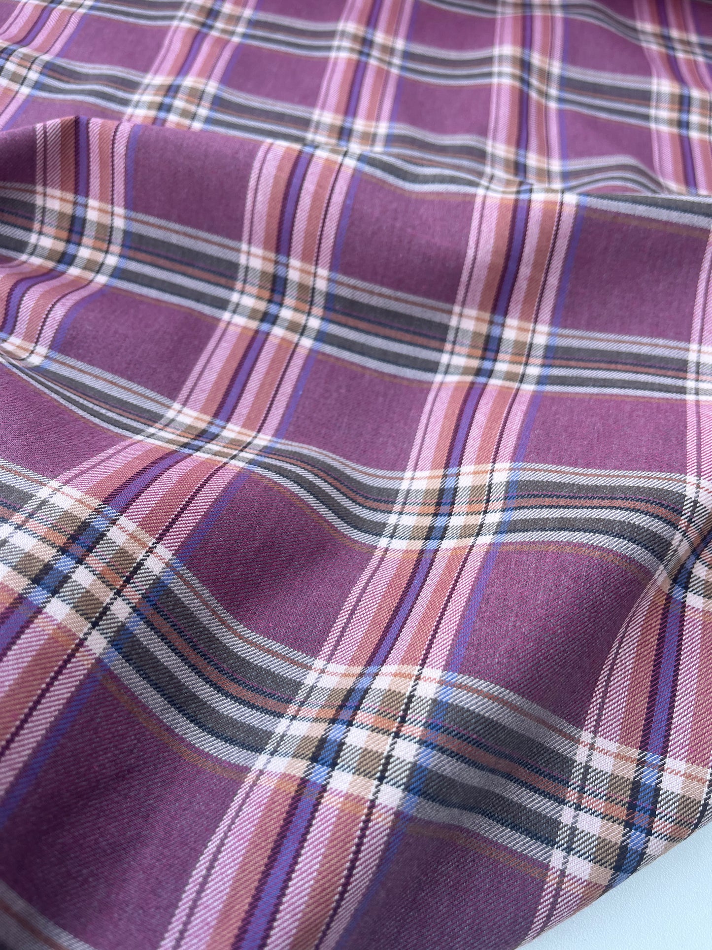 POLLY JANE 017 cotton check wine