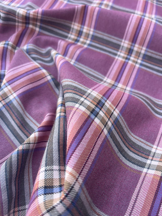 POLLY JANE 017 cotton check wine