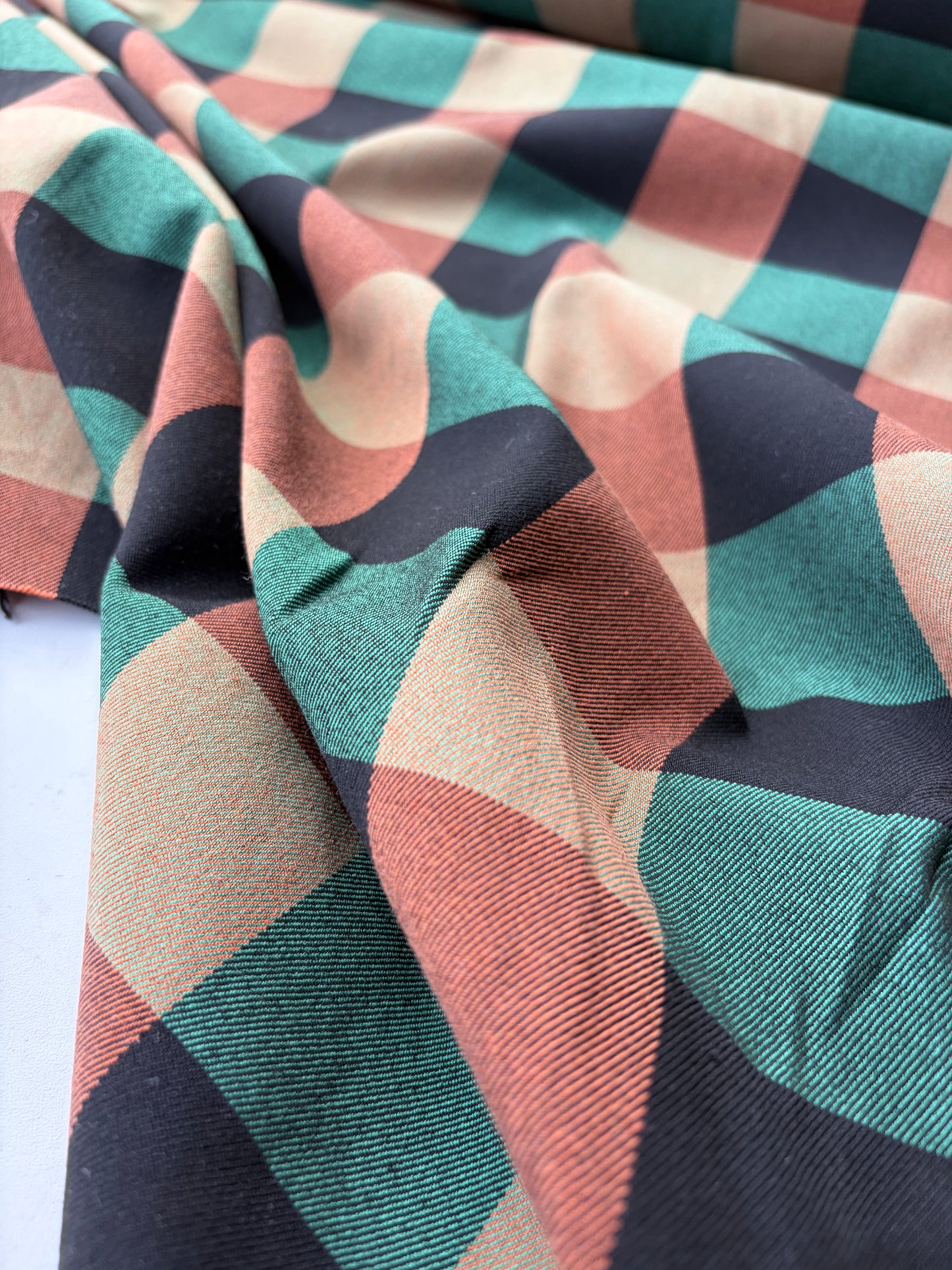 SMITHERS 011 khaky/brown  checkered heavy cotton flannel