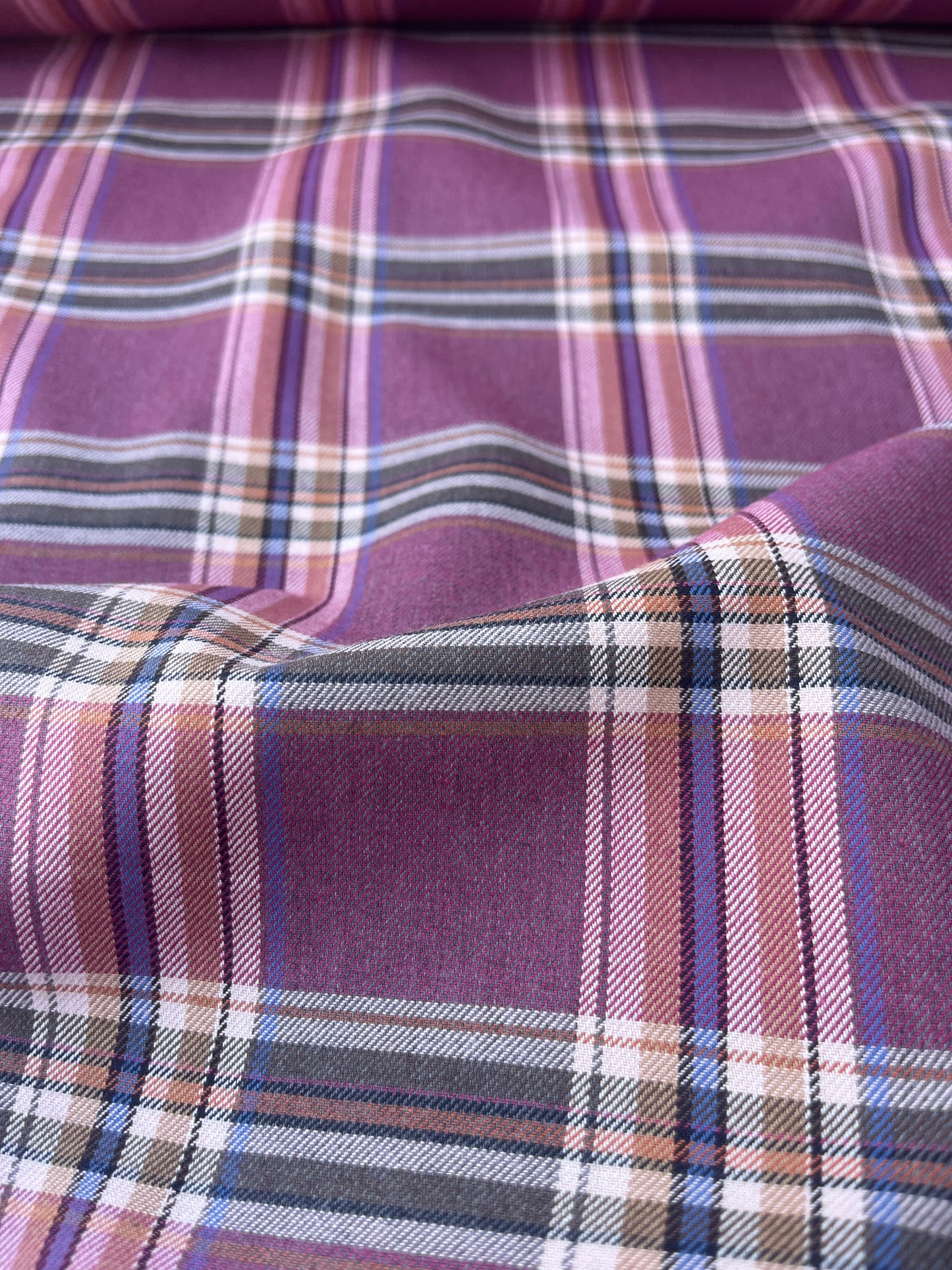 POLLY JANE 017 cotton check wine