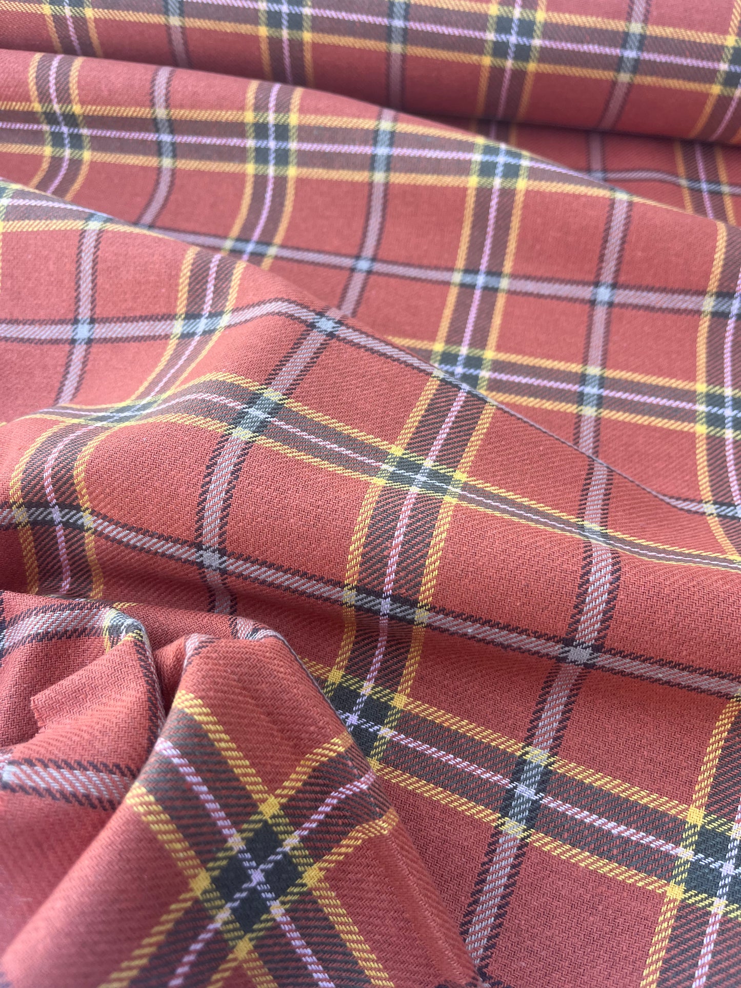 POLLY JANE 018 cotton check orange