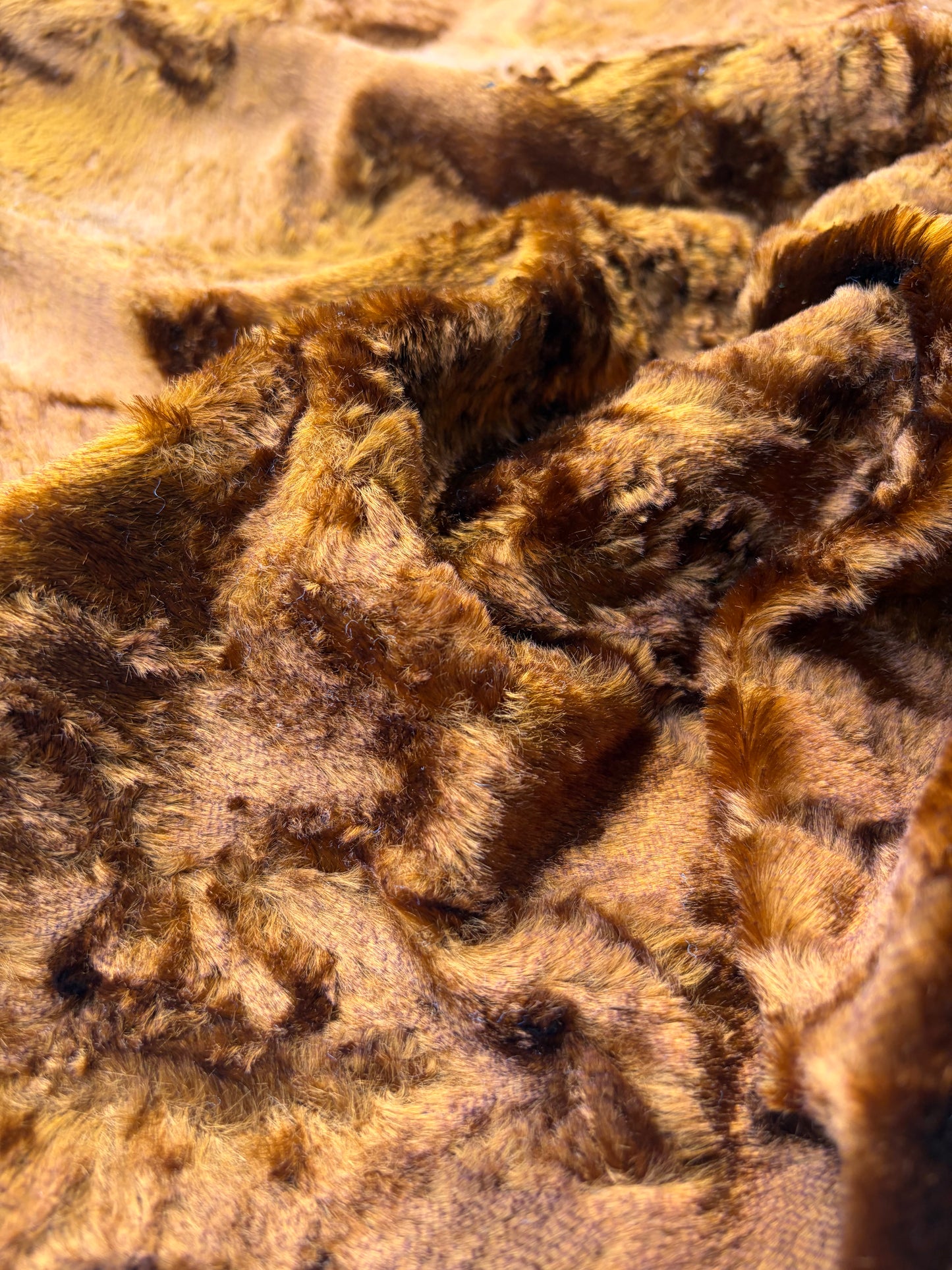 SMITHERS 012 cognac coloured cotton fake fur
