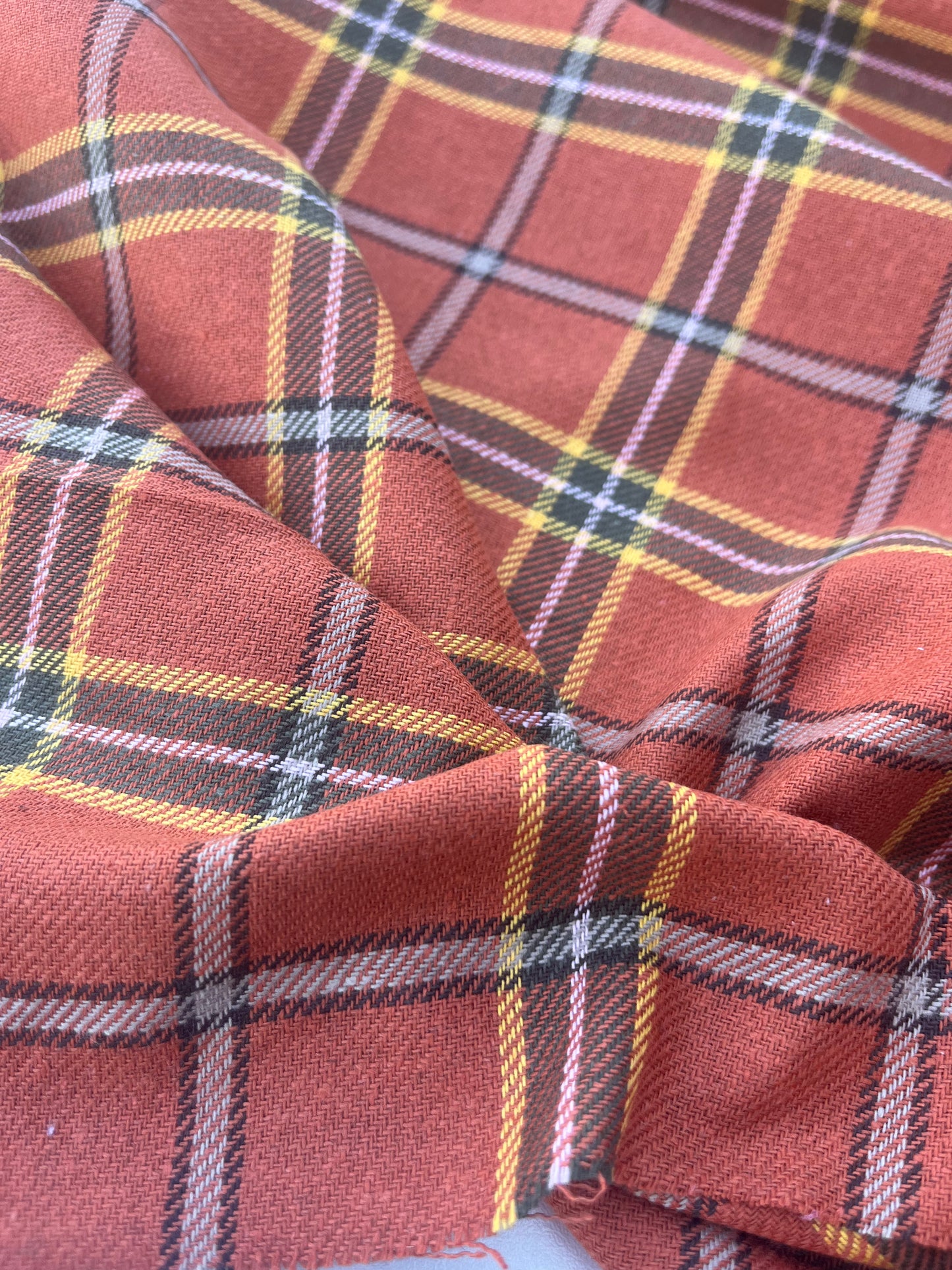 POLLY JANE 018 cotton check orange