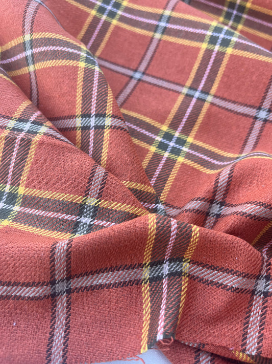 POLLY JANE 018 cotton check orange