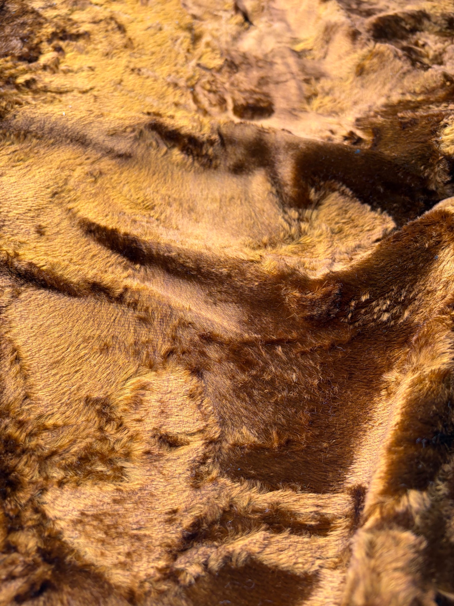 SMITHERS 012 cognac coloured cotton fake fur