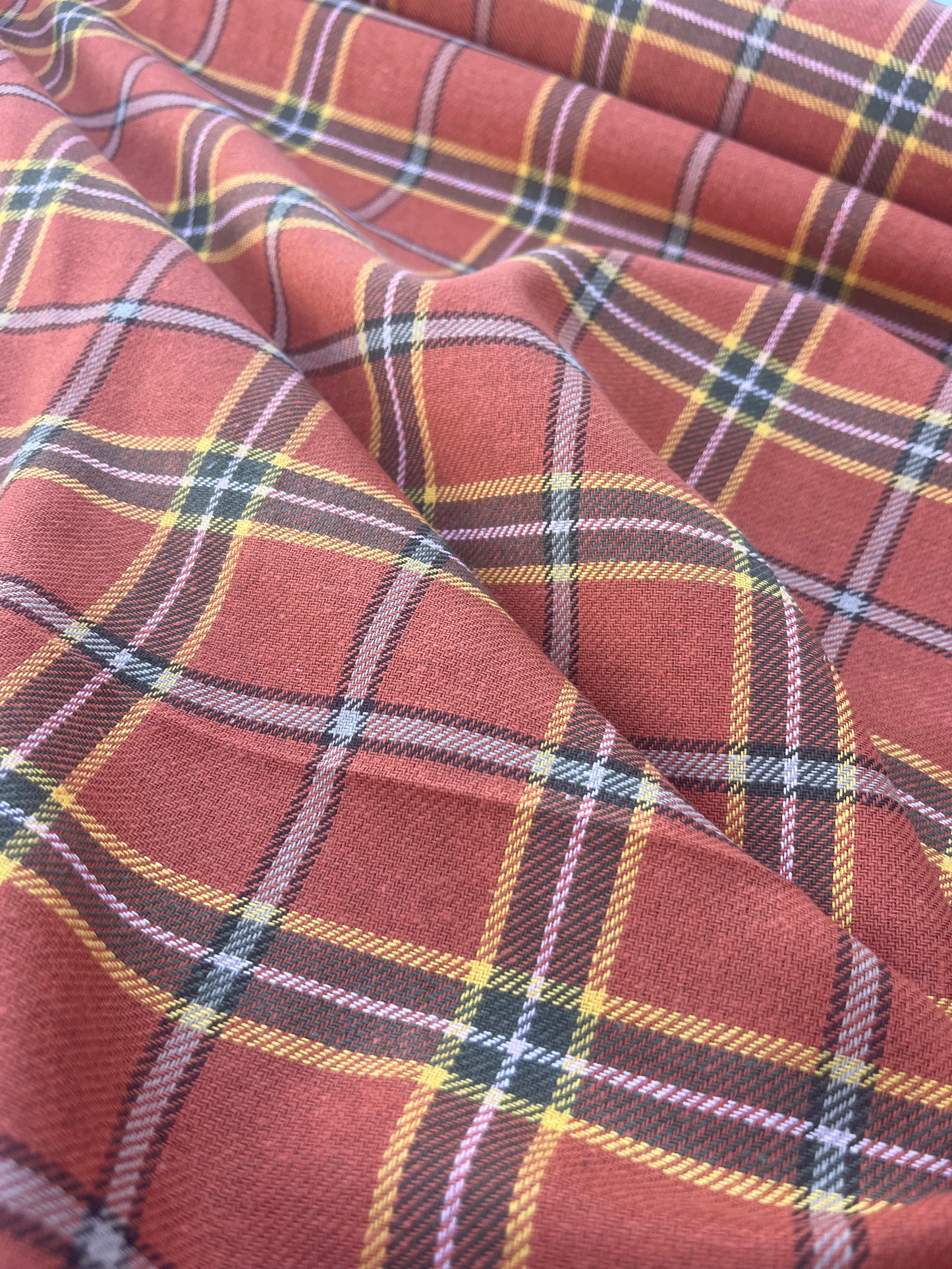 POLLY JANE 018 cotton check orange