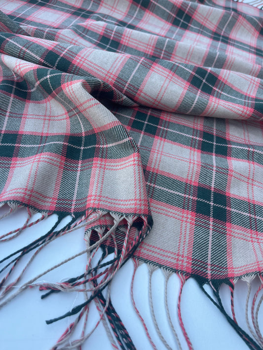 POLLY JANE 019 cotton check with fringes