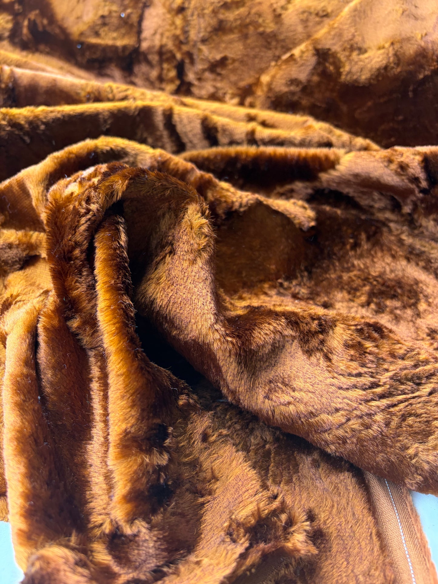 SMITHERS 012 cognac coloured cotton fake fur