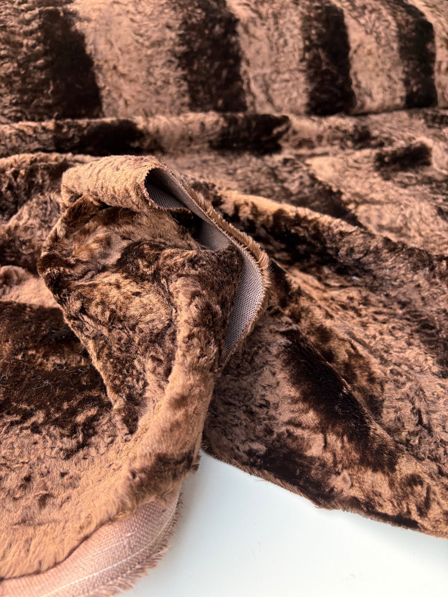 SMITHERS 013 brown coloured cotton fake fur