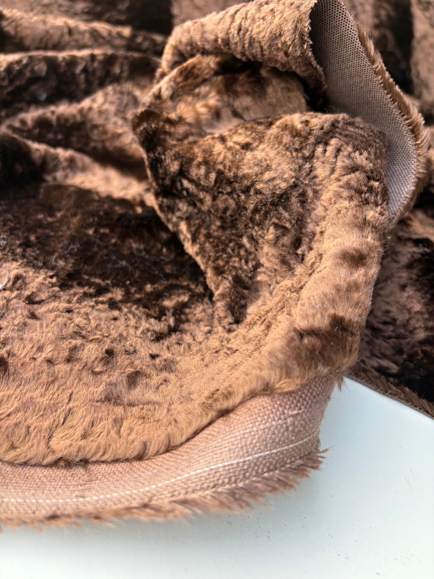 SMITHERS 013 brown coloured cotton fake fur