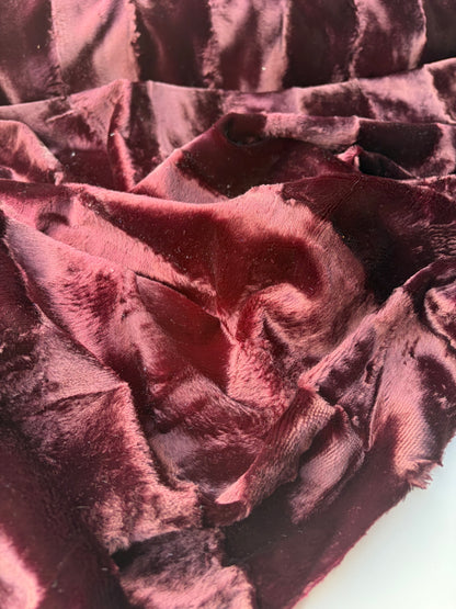 PC SMITHERS 014 aubergine coloured cotton fake fur