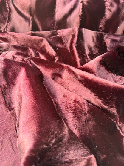 PC SMITHERS 014 aubergine coloured cotton fake fur